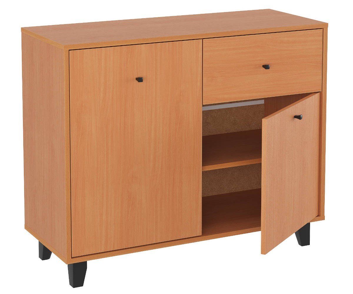 Комод Компаніт Комод 21 із дверцятами и ящиком 100х40х82 см Бук (15335)