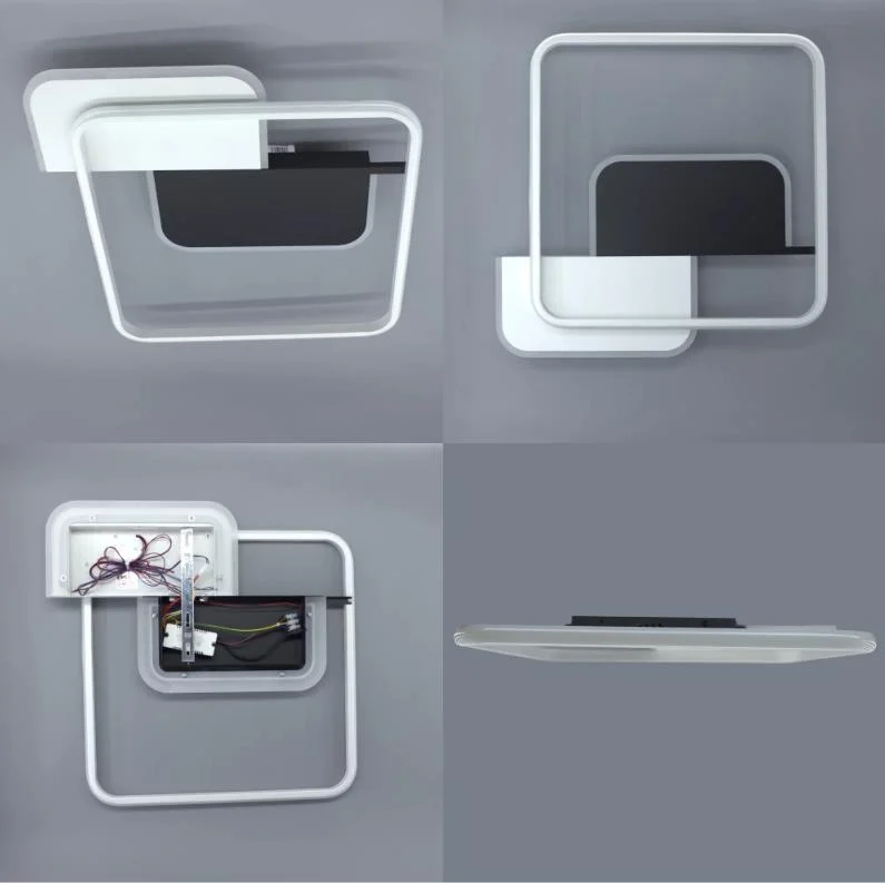 Люстра ESLSE CODE 3S-500х490х55-WHITE/BLACK-220-IP20 с пультом 70W (10434) - фото 4 Люстра ESLSE CODE 3S-500х490х55-WHITE/BLACK-220-IP20 с пультом 70W (10434) - фото 4