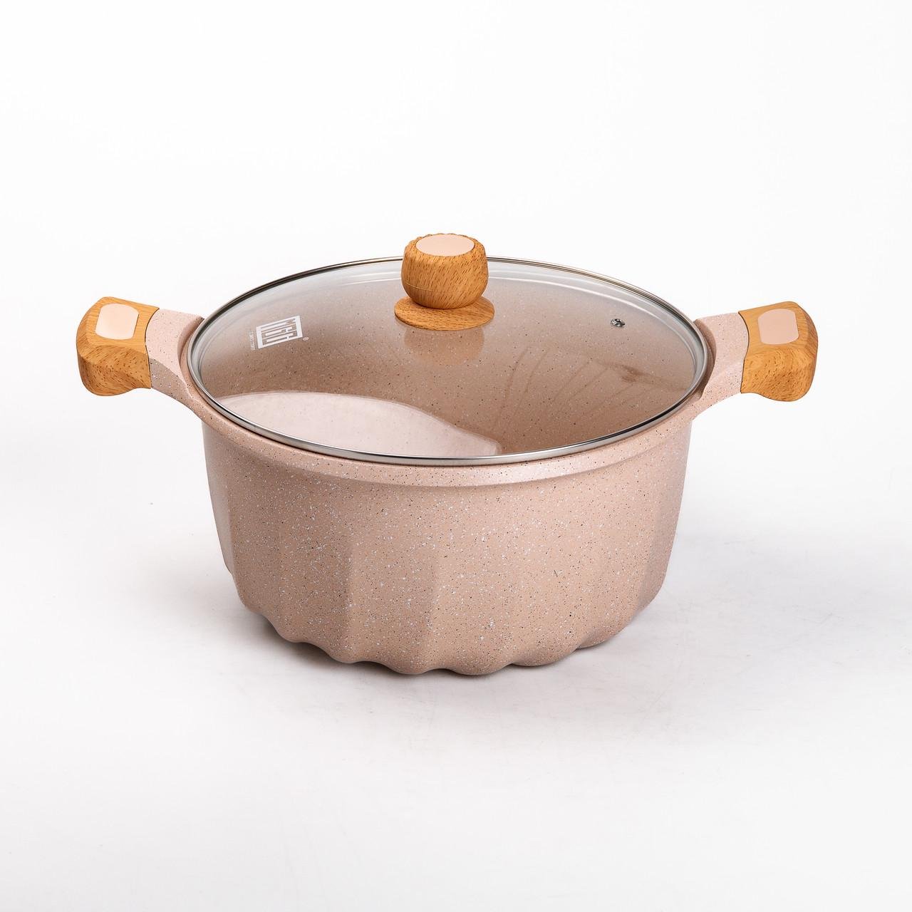 Набор MGC из трех кастрюль и сковородок с крышками 24/28/32 см толстодонное алюминиевое дно - фото 4