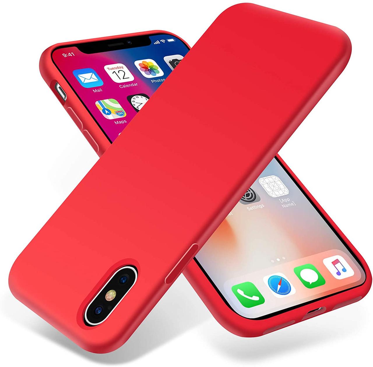 Силіконовий чохол накладка Devia Nature Silicone Series Case for iPhone Xs Max, Red - фото 2