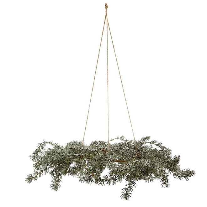 Венок подвесной кедровый с шишками 60 см (11035)