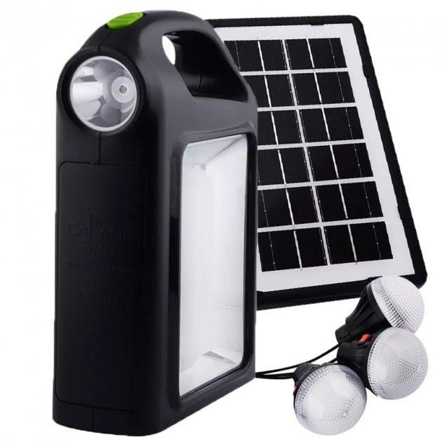 Фонарь с солнечной панелью и лампочками 3 шт. (76da2125)