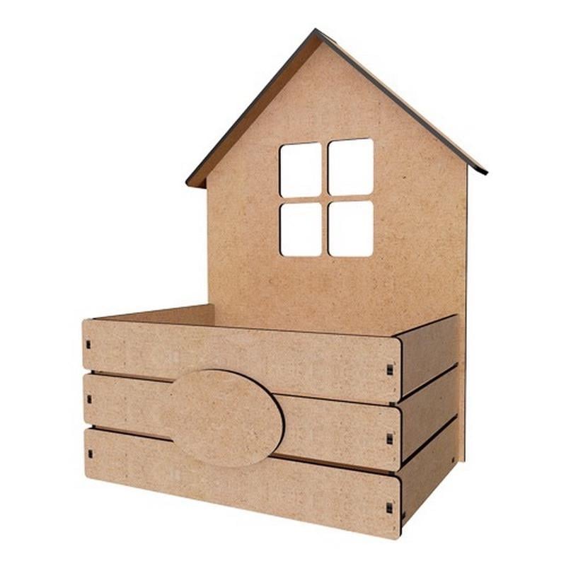 Заготовка для декорування дерев'яна Будиночок з віконцем 27х12,6х29 см (RN-250-N-1477)