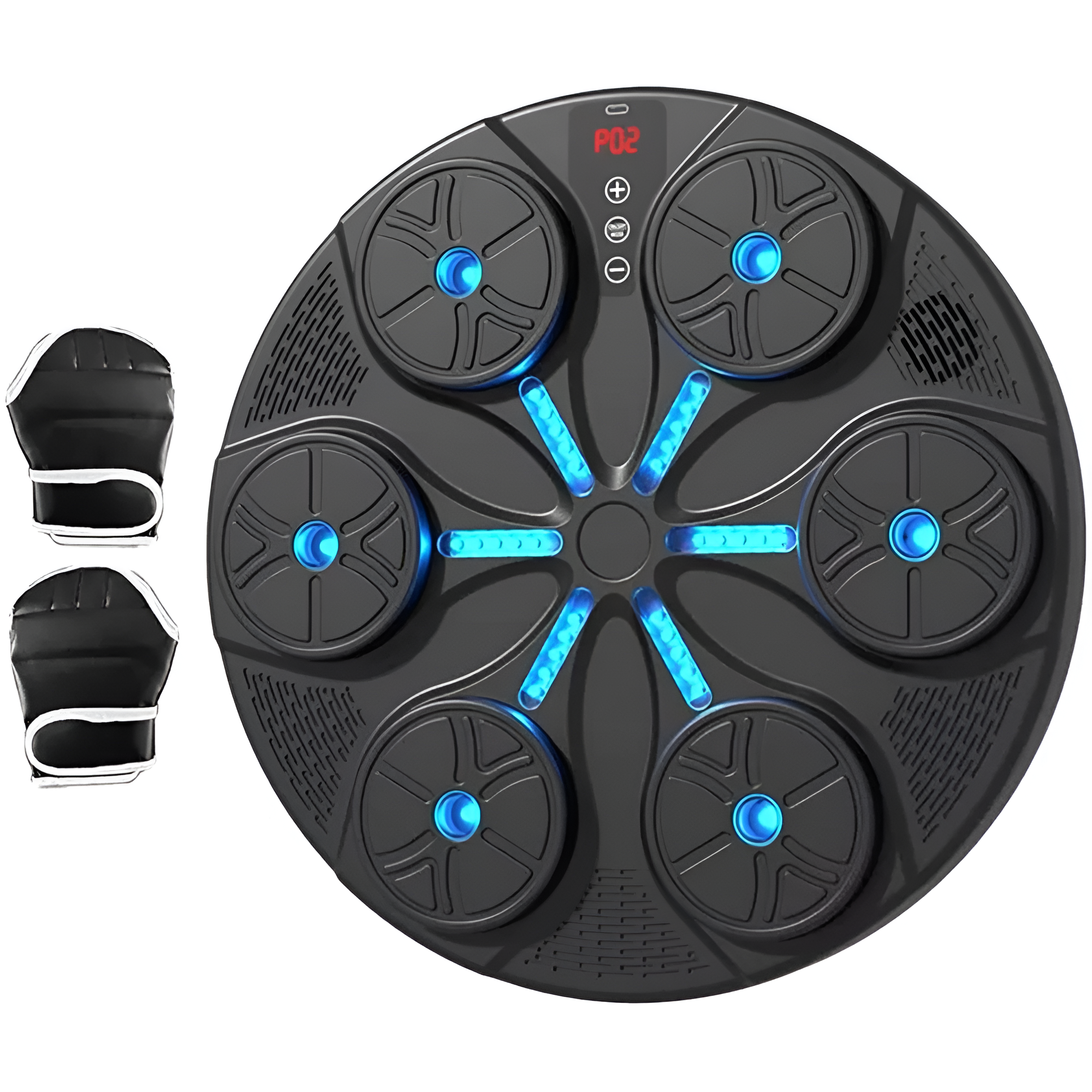 Тренажер для бокса музыкальный с перчатками и подсветкой шесть мишеней (401031)