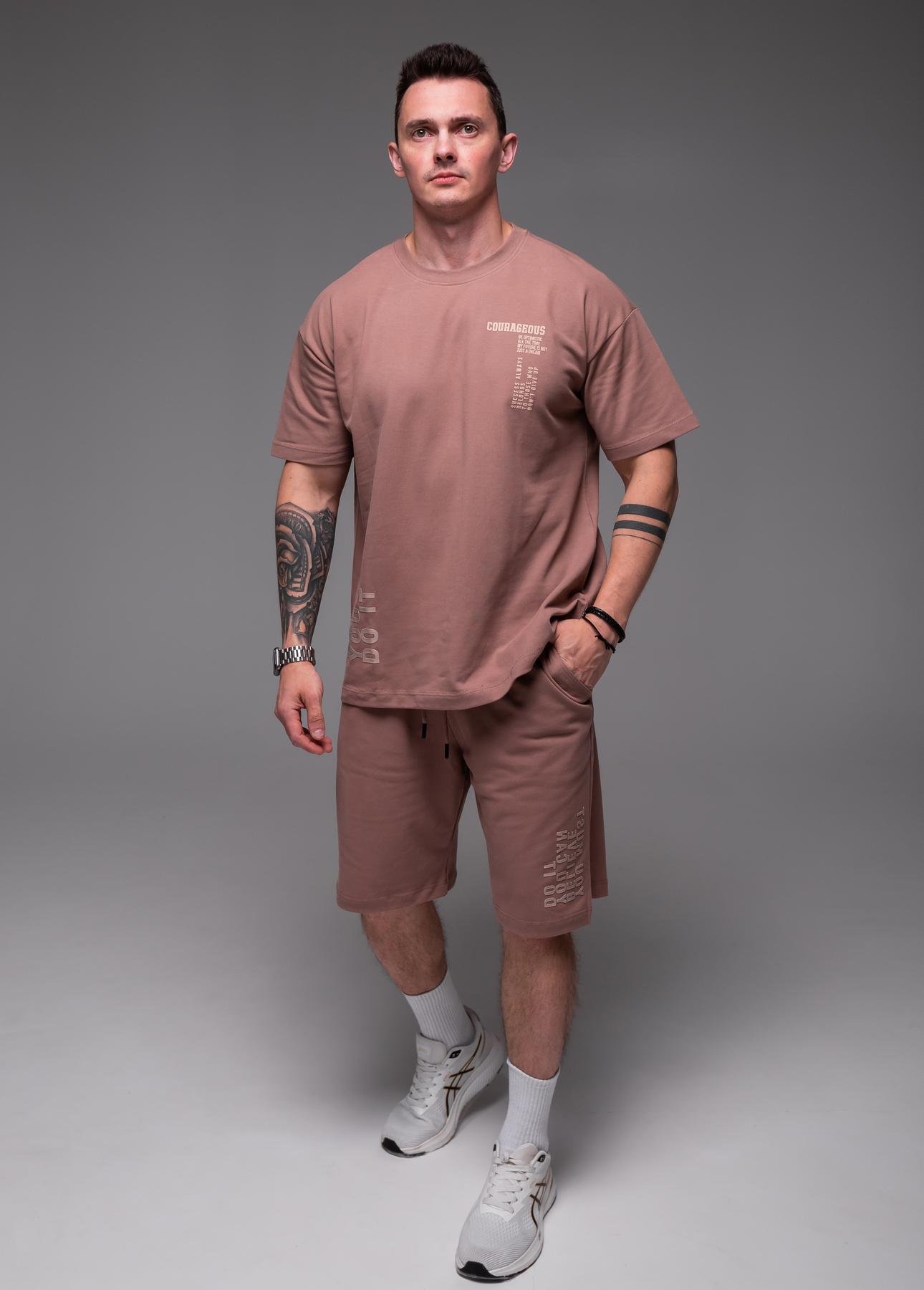 Прогулочный костюм мужской Must Believe оверсайз XL Кофейный (2385/2/3) - фото 1