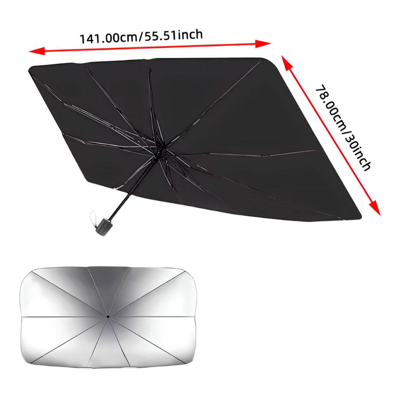 Сонцезахисна парасолька автомобільна 140x78 см - фото 5 Сонцезахисна парасолька автомобільна 140x78 см - фото 5