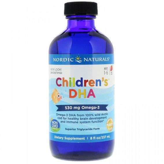 Омега 3 Nordic Naturals Children's DHA 530 мг 8 ун. 237 мл Strawberry