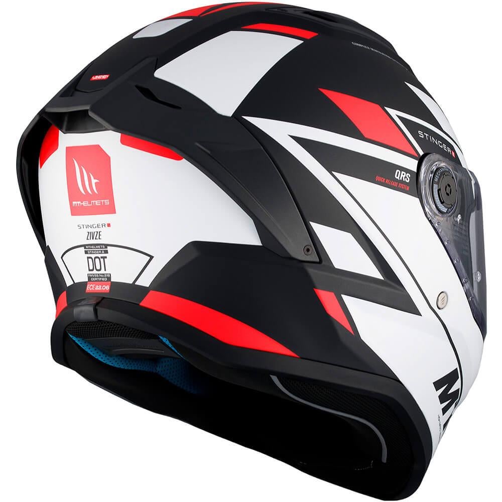 Мотошолом MT HELMETS STINGER 2 Zivze B5 S Matt Red (29252) - фото 6