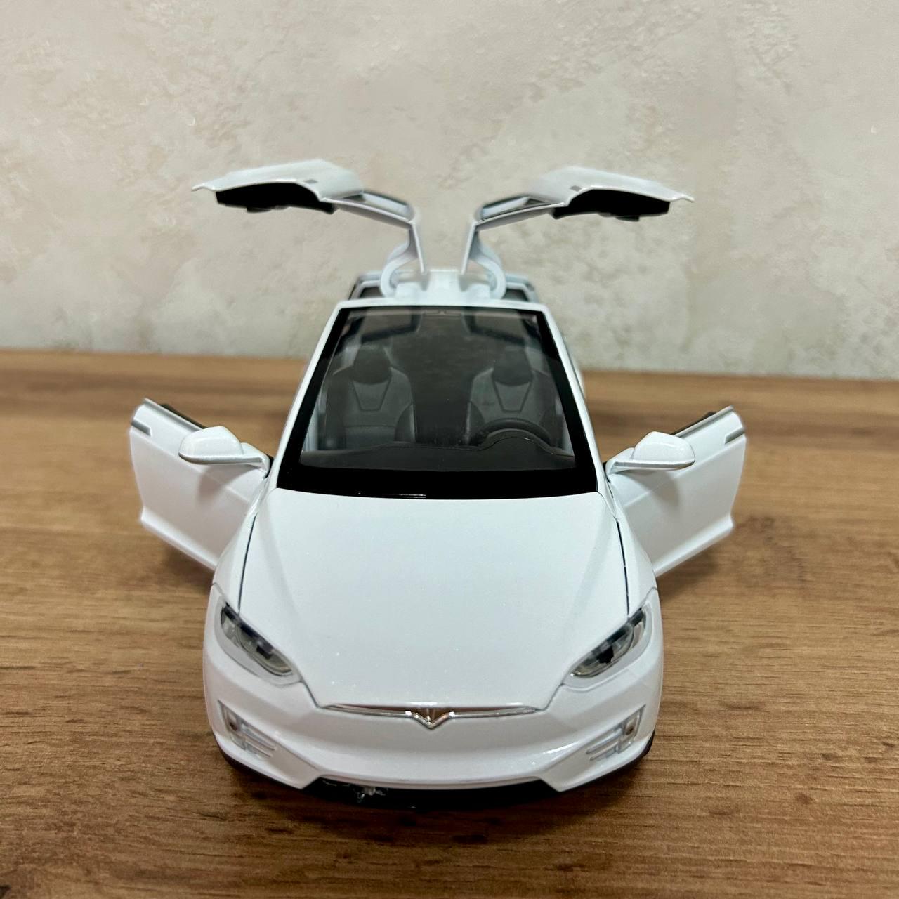 Игрушечная машинка Tesla Model 1:24 металлическая Белый (2403C White) - фото 16