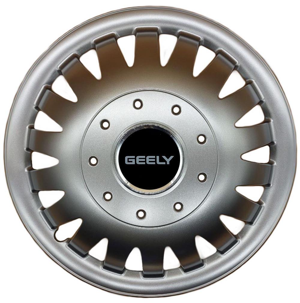 Колпаки SJS 320 с логотипом Geely R15 4 шт. Серебристый