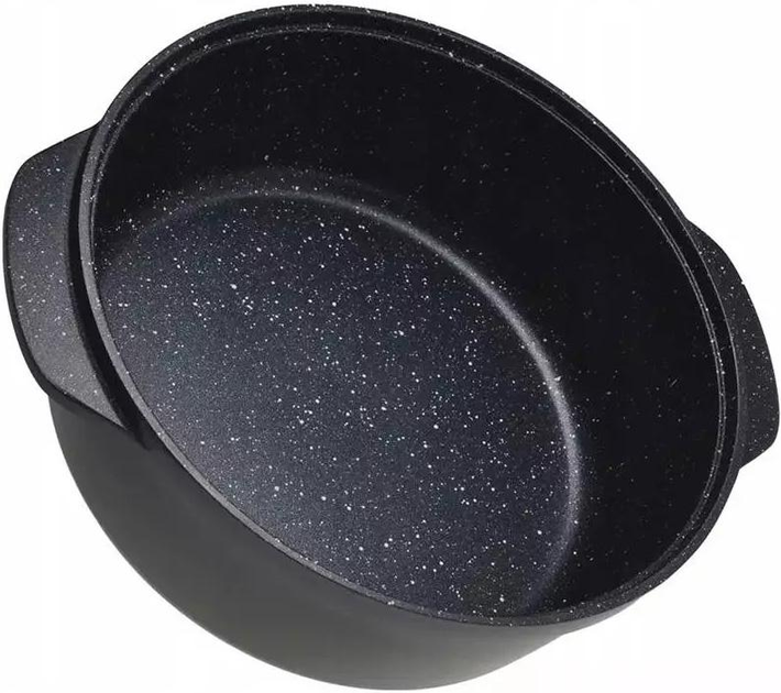 Кастрюля-гриль двойная с антипригарным покрытием Kamille КМ-4219 из литого алюминия 2,5 л Черный мрамор (150-84-4219) - фото 2 Кастрюля-гриль двойная с антипригарным покрытием Kamille КМ-4219 из литого алюминия 2,5 л Черный мрамор (150-84-4219) - фото 2