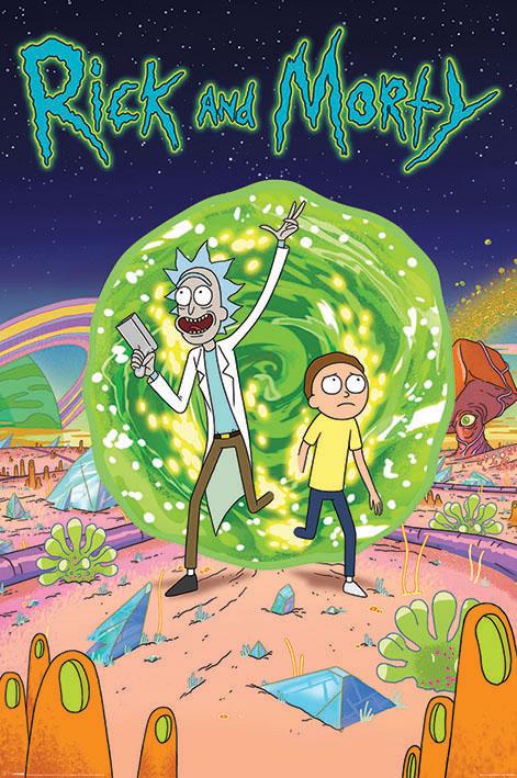 Постер плакат Рік І Морті Портал/Rick and Morty Portal 61x91,5 см