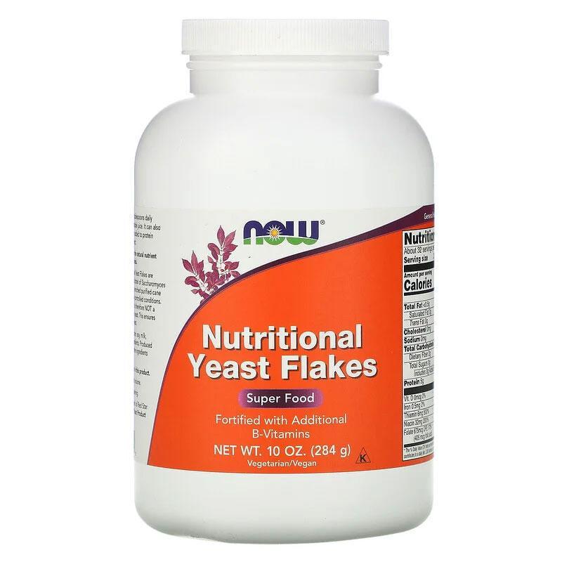 Дрожжи пищевые в хлопьях Now Foods Nutritional Yeast Flakes Super Food с витаминами группы B 284 г (1169487324)