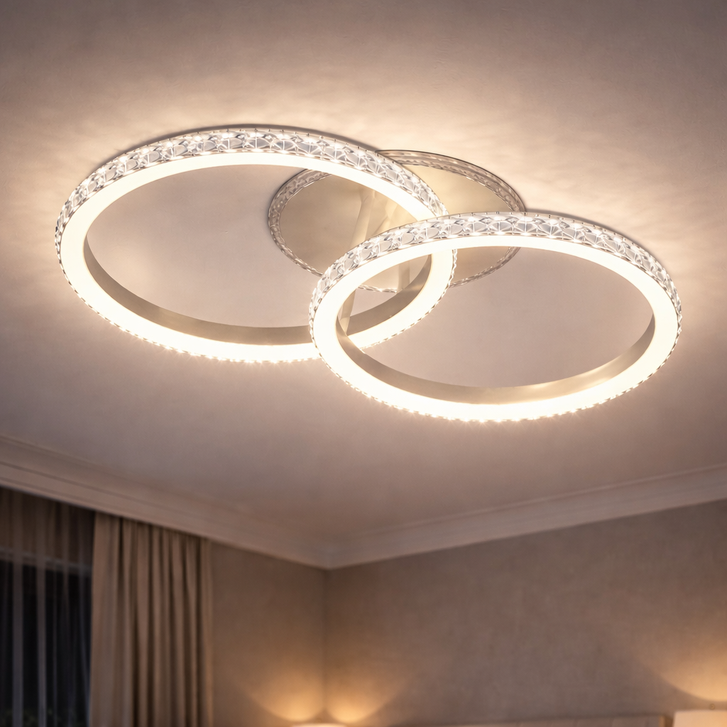 Люстра светодиодная Sirius 92W с кольцевыми рассеивателями 3000K-6500К с пультом Белый (YT393/2)