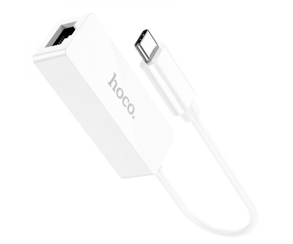Переходник Hoco UA22 Type C to Ethernet 100 Mbps White - фото 5