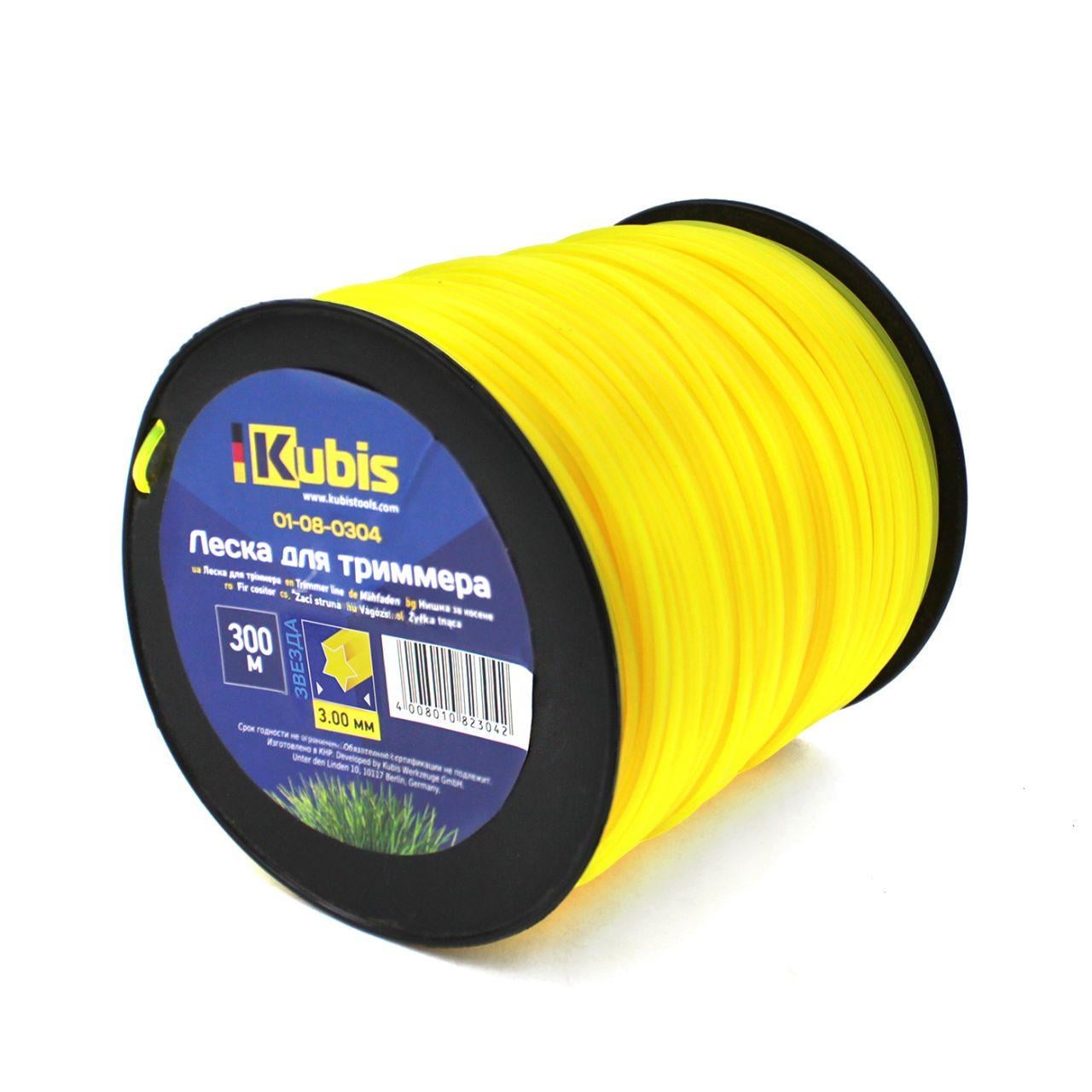Леска для триммера Kubis Звезда 3,00 мм x 300 м (01-08-0304)