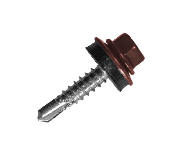 Саморіз покрівельний по металу з шайбою EPDM MAXPRO 5,5х25 мм 250 шт. RAL-3009 (SDSM-55253009) - фото 1 Саморіз покрівельний по металу з шайбою EPDM MAXPRO 5,5х25 мм 250 шт. RAL-3009 (SDSM-55253009) - фото 1