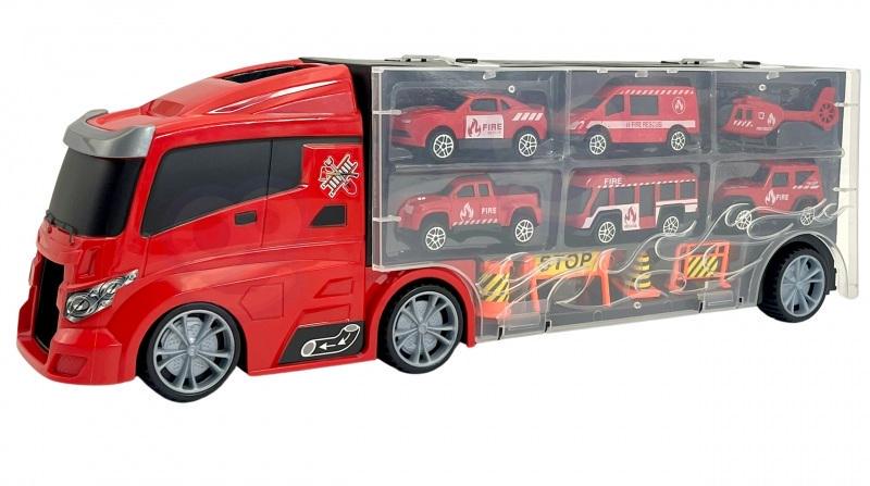 Набор грузовик Транспортер TIR и автомобили Woopie 11 пр. Красный