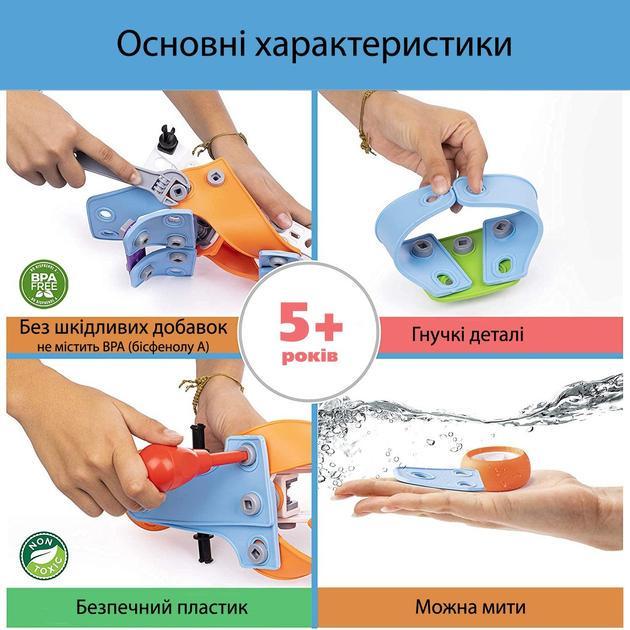 Конструктор машинки для мальчика Build and Play болтовой 5в1 самолет/машина/бульдозер/вертолет/мотоцикл (26607092) - фото 8