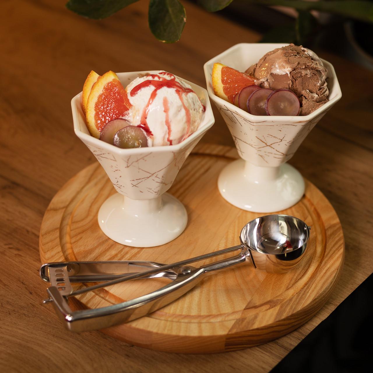 Ложка круглая для мороженого из нержавеющей стали 7,2х23 см - фото 5