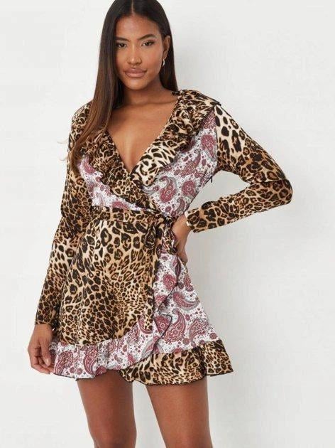 Платье Missguided WXDD930729 р. 40 Леопардовый