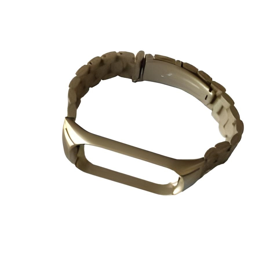 Ремешок для фитнес браслета Xiaomi Mi Band 3 4 Steel блочный Beige/Gold