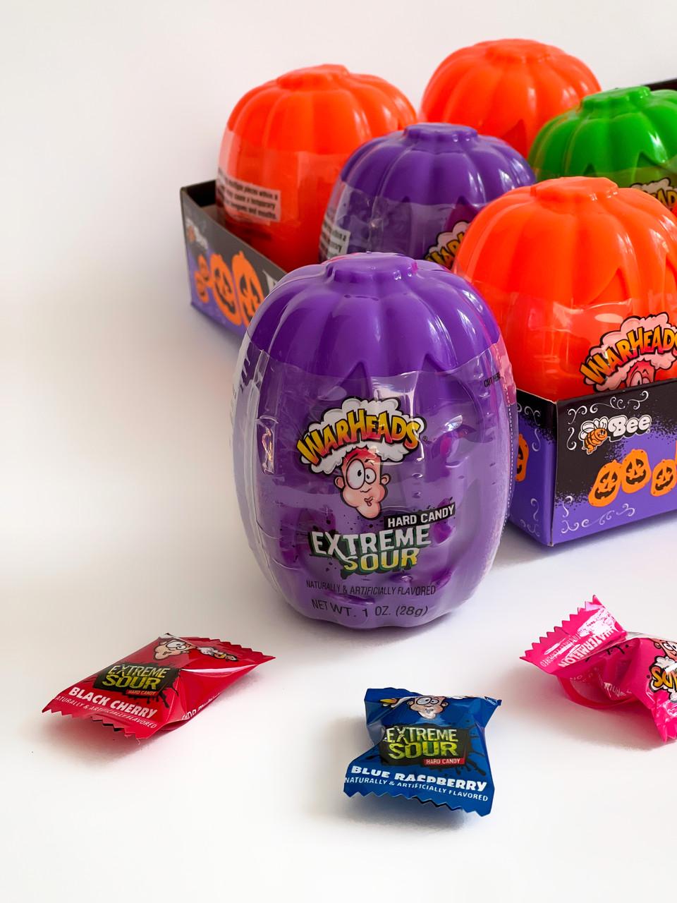 Леденцы тыква с кислыми Halloween Warheads Extreme Sour 28 г Фиолетовый (1694777129)