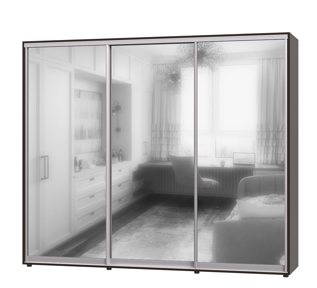 Шафа-купе тридверна Еверест ШК-05 270х60х220 см Венге магія (07590)