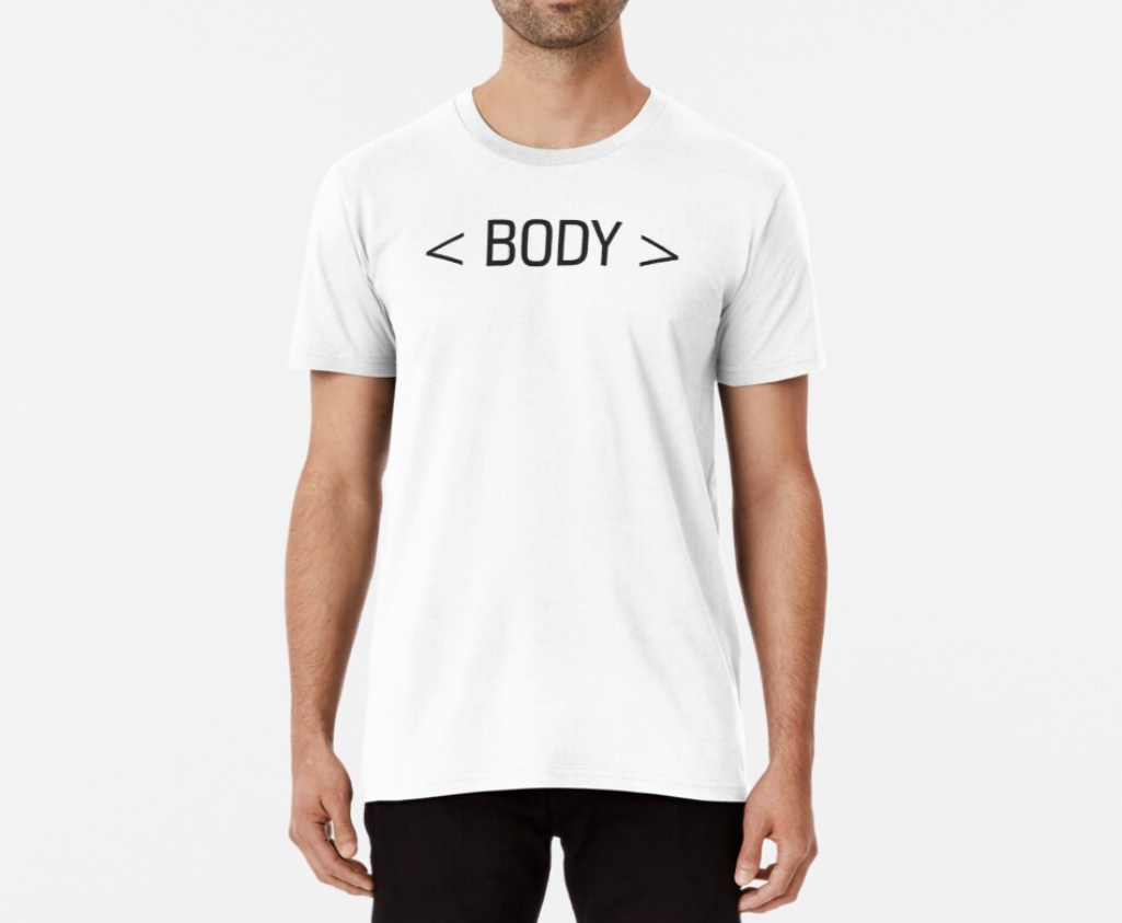 Футболка мужская Stedman с принтом Body Html XXXL Белый (ПН19-12)