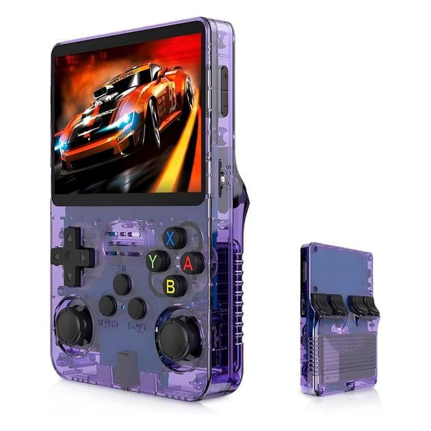 Игровая консоль портативная Intex Data Frog R36S Retro Handheld Game Console 64Gb Purple