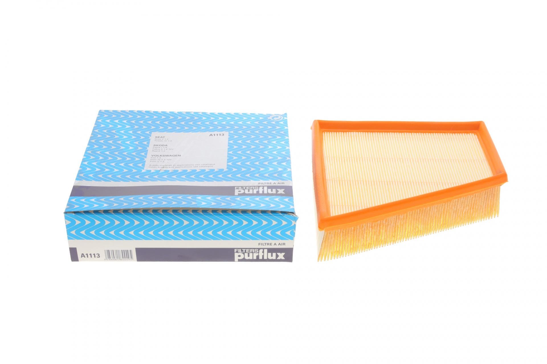 Фильтр воздушный PURFLUX для Skoda Fabia/Roomster/VW Polo 1,2/1,4i 99-14- (A1113)