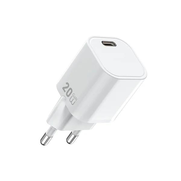 Зарядное устройство сетевое WIWU Cube GaN Wi-G014 20W USB-C PD EU White (6977703654486)
