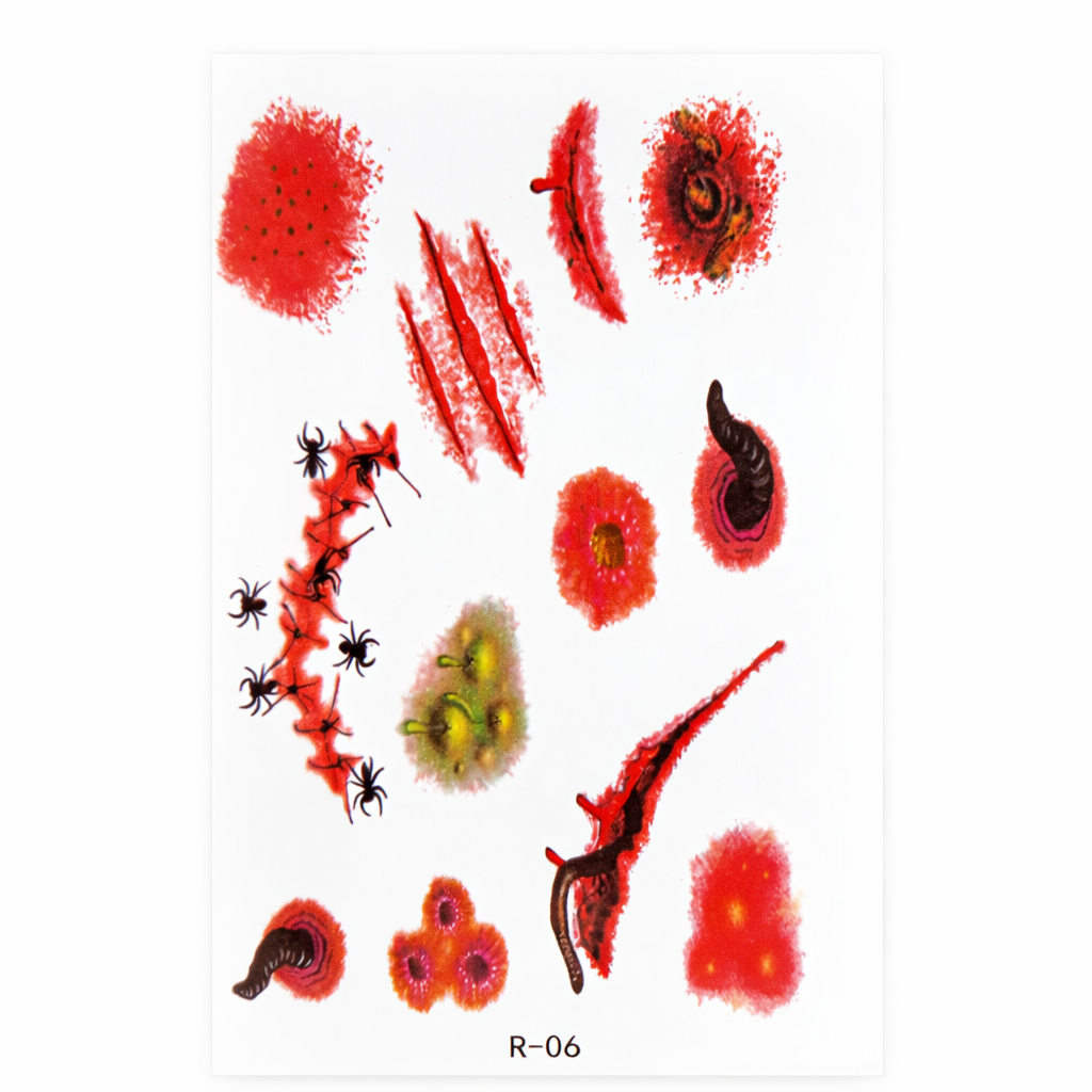 Стикеры на тело Halloween 10x6 см Разноцветный (R-06)