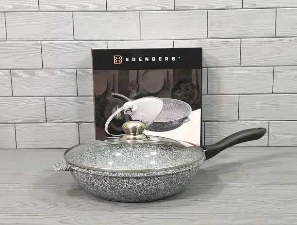 Сковорода глубокая с крышкой Edenberg EB-8021 24 см (LO-05894)