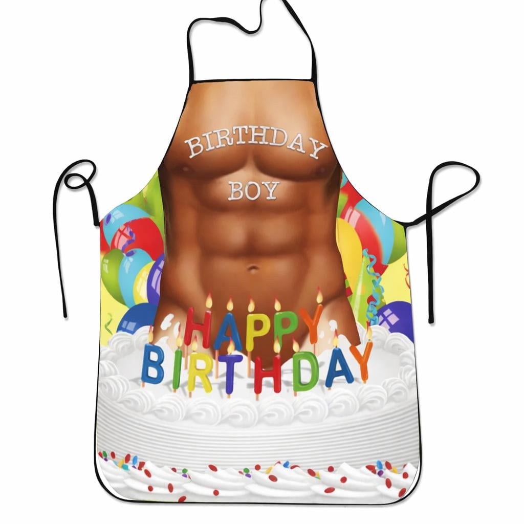 Фартук с приколами мужской Happy birthday 75x60 см Разноцветный (50084/)