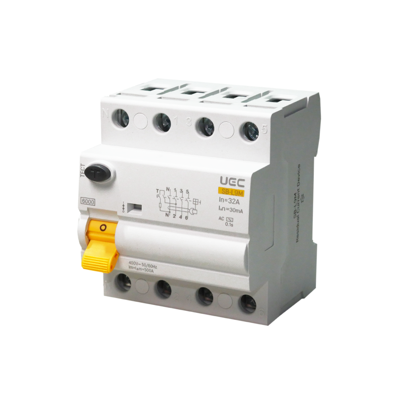Устройство защитного отключения UEC SB-L9M 4P 32A 30мА тип AC (RCCB61-4-032-030-AC)