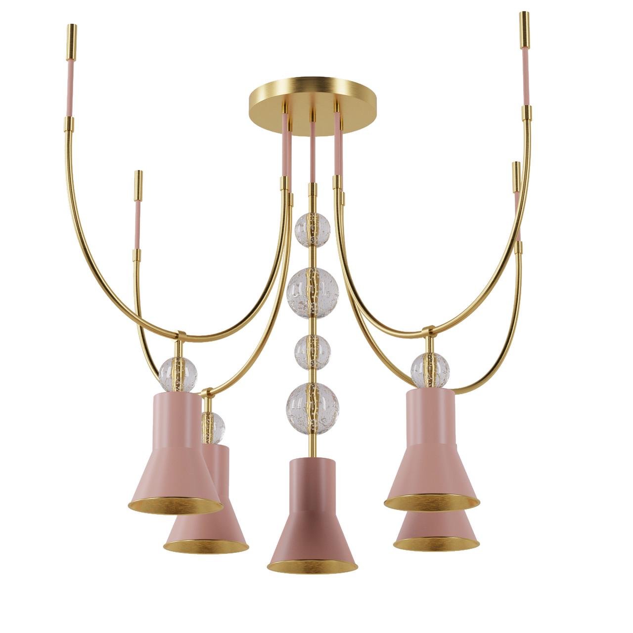 Люстра Pikart Lights ARCH 5U 23665 Золотой/Розовый (1692308101)