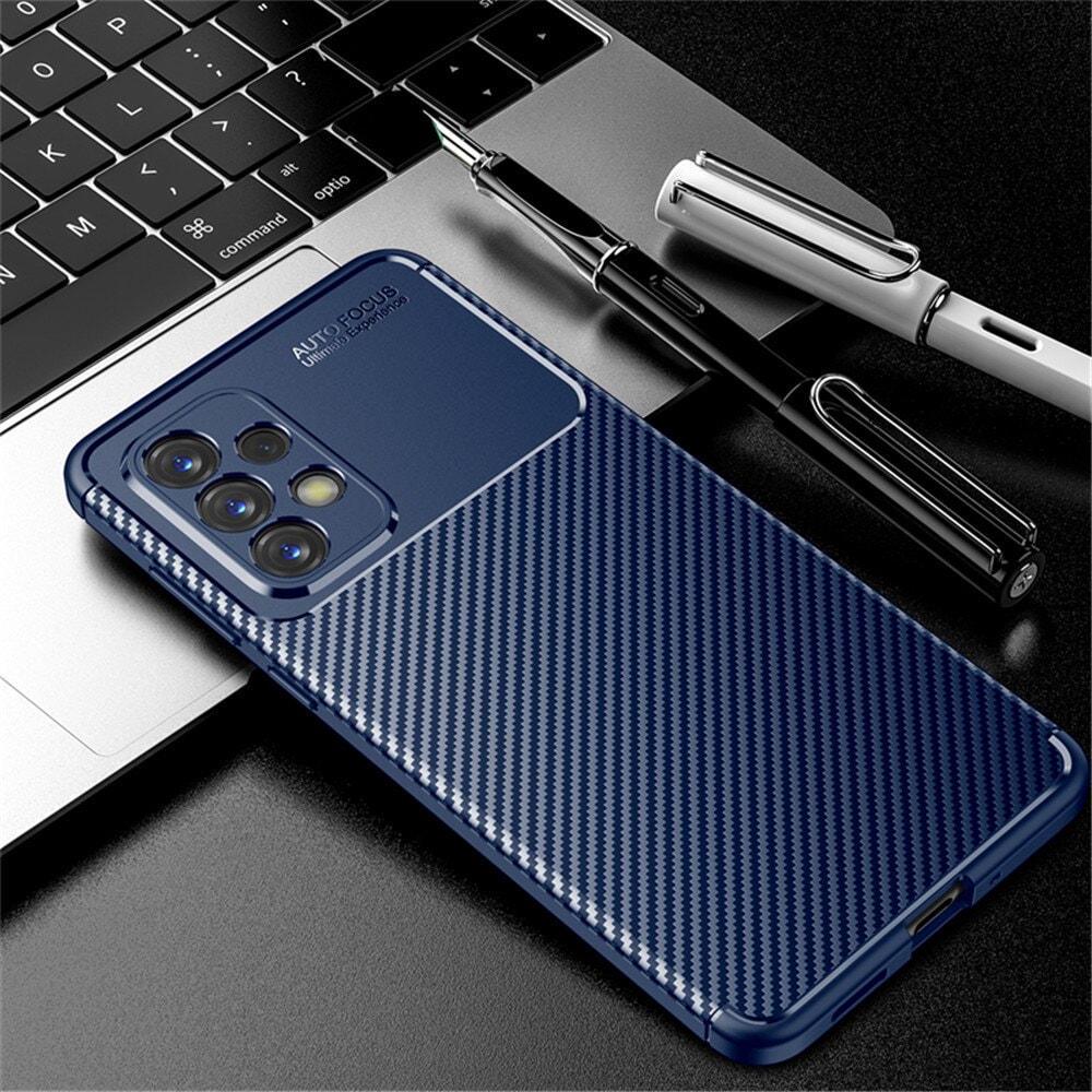 Чехол накладка Autofocus Carbon Samsung Galaxy A13 A135 Blue (29550-28)