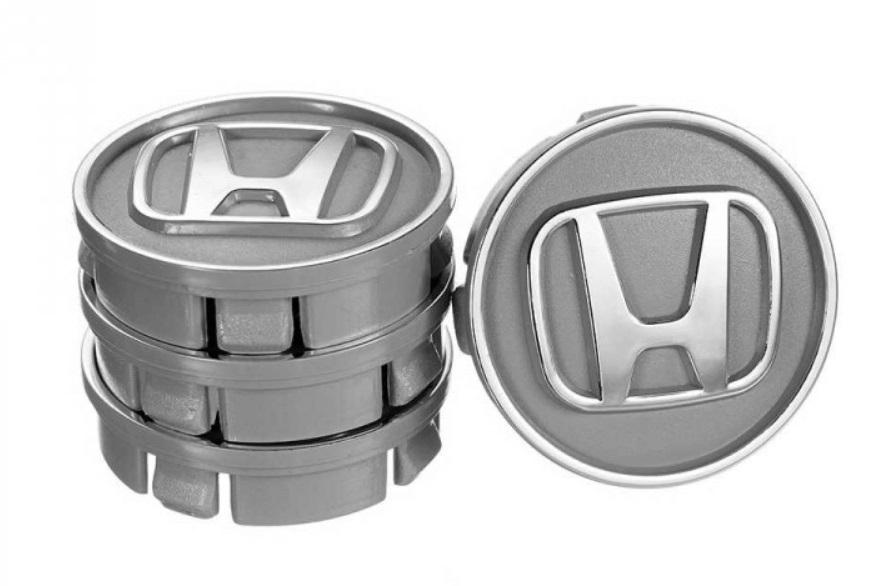 Комплект колпачков для литых дисков Vitol Honda 60x55 ABS пластик 4 шт. Серый