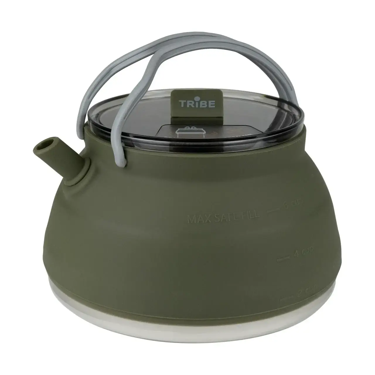 Чайник складаний силіконовий Tribe Collapsible Kettle 1,5 л із сталевим дном (T FF 0026 olive)