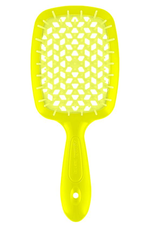 Щетка для сухих и влажных волос Superbrush JANEKE нейлоновая/термостойкая/массажная Лимонный (30197)