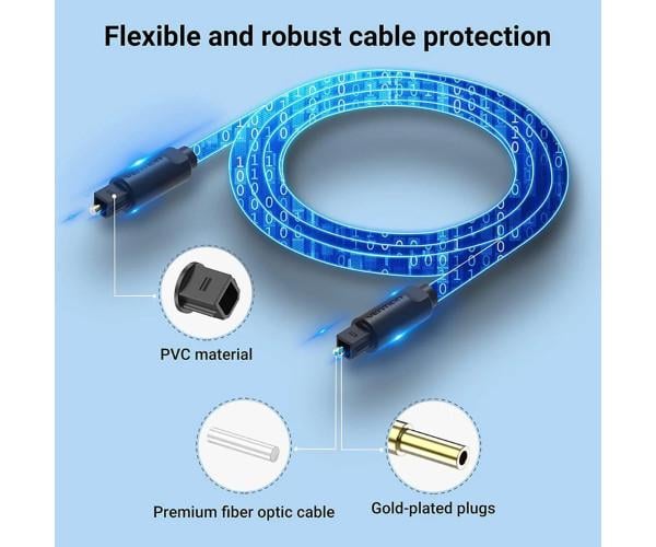 Кабель цифровой оптический аудио Vention 1,5 м Black (BAEBG) - фото 4 Кабель цифровой оптический аудио Vention 1,5 м Black (BAEBG) - фото 4