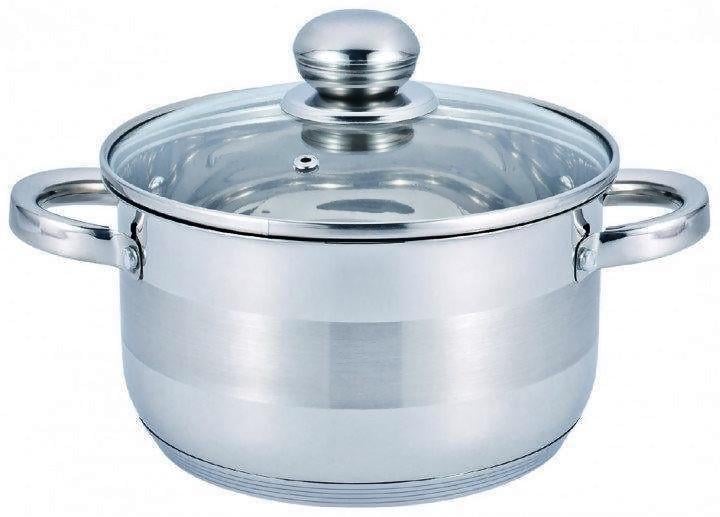 Кастрюля Benson из нержавеющей стали с крышкой 10 л (BN-223)