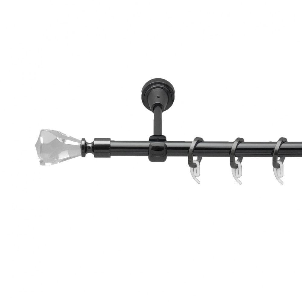 Карниз для штор Orvit Лучетта однорядный гладкий 16 мм 240 см Оникс (4713192)