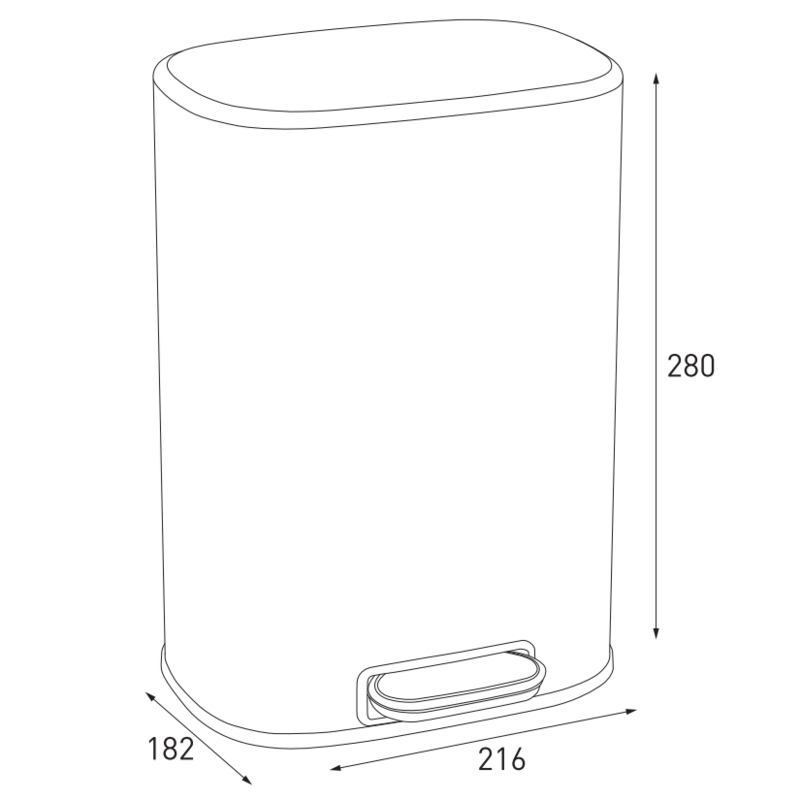 Мусорное ведро овальное MIXXUS Premium Diverse-TC0105 SS Color с плавным закрыванием 5 л Нержавеющая сталь - фото 5