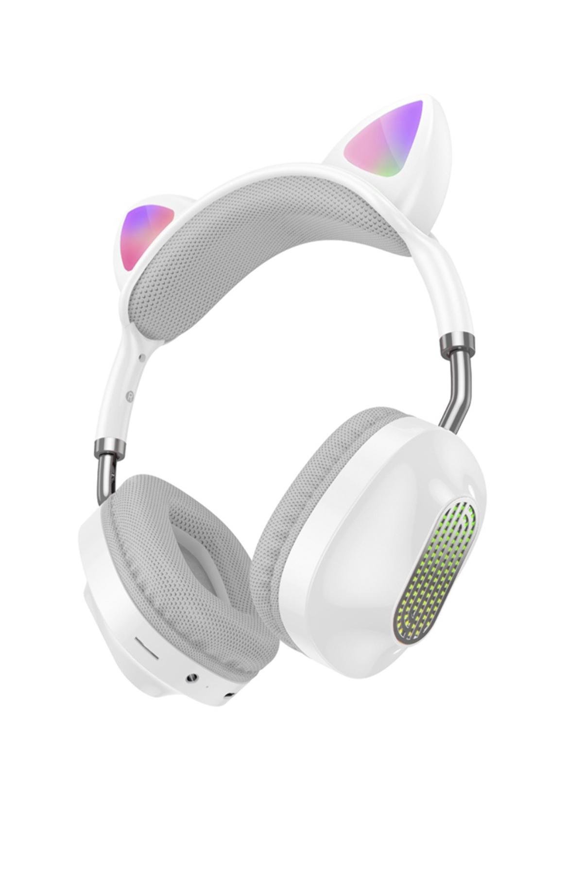 Навушники бездротові Hoco ESD13 Skill Cat накладні з вушками і LED підсвічуванням (SKT001033755)