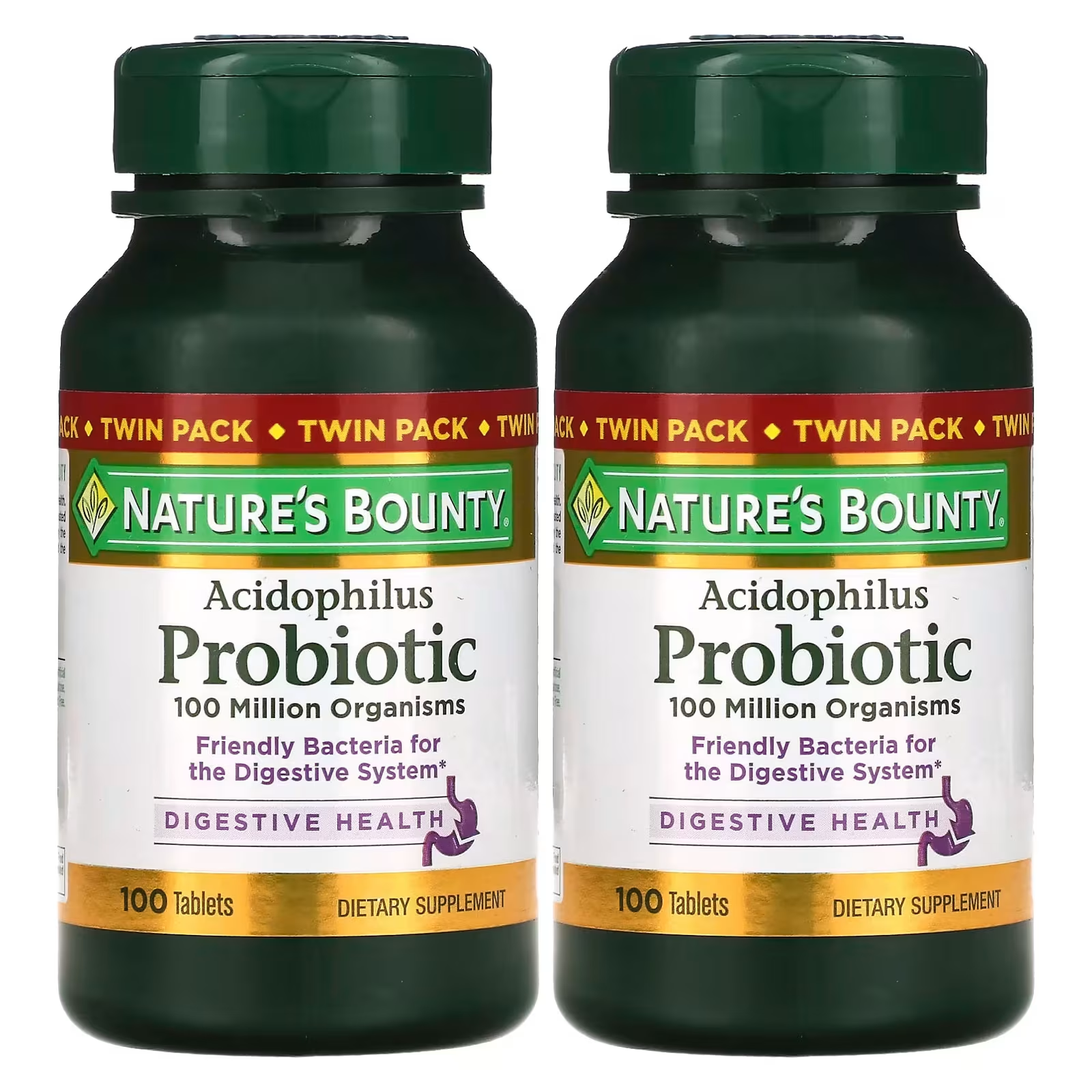 Комплект пробиотиков Nature's Bounty Acidophilus Probiotic 0,5 мг 2 шт./100 табл. (28307725)