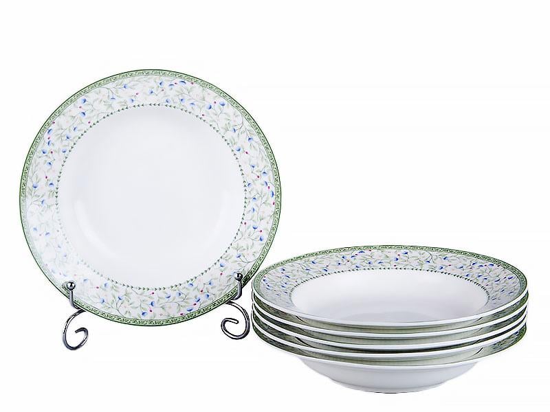 Набор глубоких фарфоровых тарелок Light House Эмили 6 шт. 22 см Белый (924-007)