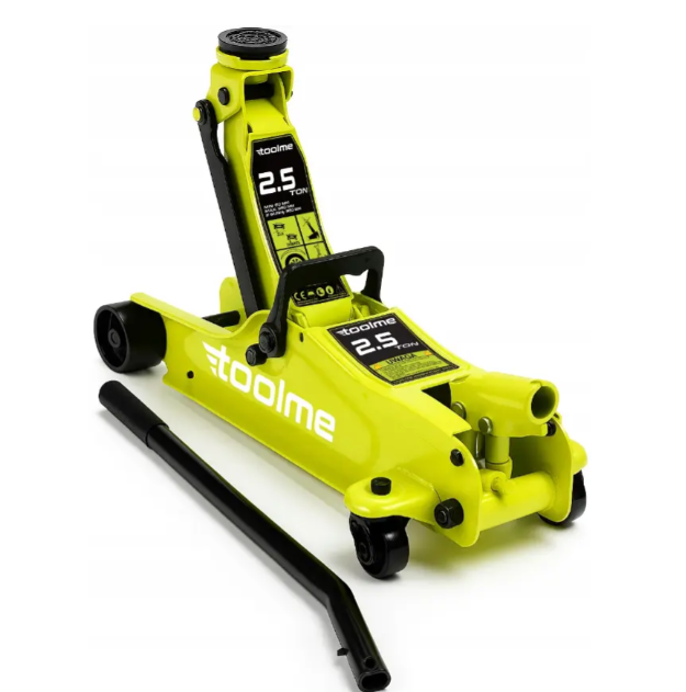 Домкрат подкатной Toolme гидравлический низкопрофильный с резиновыми вставками 2,5 т 80-390 мм (TM006)