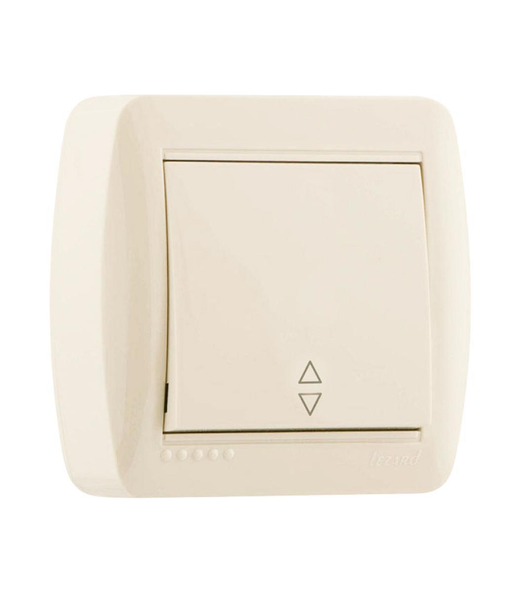Выключатель одноклавишный Lezard Demet накладной проходной Кремовый (27548873)